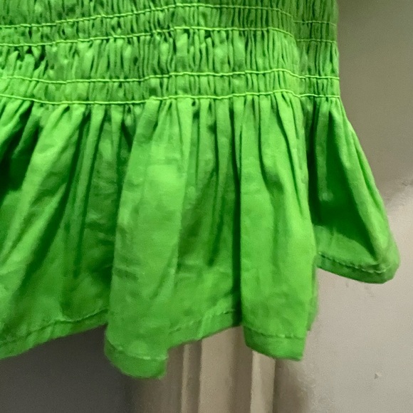 Ramy Brook Yolanda smocked top size small in neon green - Picture 8 of 15